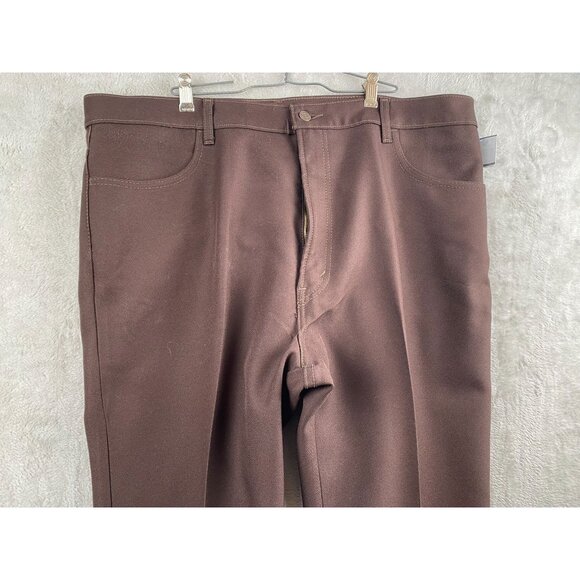 Levis Mens 517 Jeans 42x30 Boot Cut Brown 100% Polyester Vintage 1972 - Picture 7 of 16